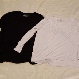 Bundle of 2 Soma Lounge long sleeve V neck tops